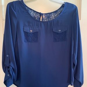 Navy tunic top